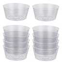 Idyllize 10 Pieces of 4 Inch Clear Thin Deep Plastic Plant Saucer Drip Tray for Pots (4'')