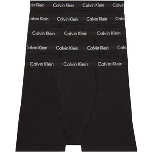 Calvin Klein Men's Cotton Stretch 5-Pack Boxer Brief, 5 Black, Medium