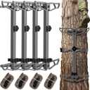 Climbing Sticks for Hunting,17.5" Lightweight Aluminum Non-Slip Climbing Sticks,Stackable and Bundled for Easy Portability,Suitable for Tree Stands,Branch Pruning,and Climbing Training