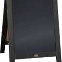 A Frame Chalkboard by HBCY Creations: 20x30 Solid Wood A-Frame Sign Black Double-Sided Magnetic Board, Chalkboard Menu Board, for Restaurants, Cafs, Weddings - Heavy Duty Hinges