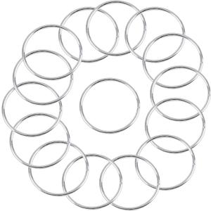 15Pcs Macrame Hoops Ring, BetterJonny 3 Inch Metal Craft Rings Hoops Silver Dream Catcher Rings Wreath Hoop Rings for Home Decorations DIY Crafts and Wall Hanging Crafts