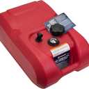 Attwood EPA and CARB Certified 6-Gallon Portable Marine Boat Fuel Tank, 6-gallon With Gauge