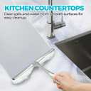 2PACK Shower Squeegee for Glass Doors, Squeegee for Shower GlassAll-Purpose Tile Walls, Bathroom, Window, Glass and Car Windshield, Mirrors and Kitchen-Stainless Steel, 10 Inches, Silver