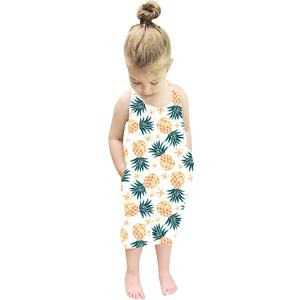 RAISEVERN Toddler Girls Halter Backless Romper Baby Kid Jumpsuit Pants Clothes with Pocket Size 1-6 T (Green)