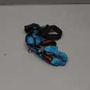 Removable Dog Seat Belt Harness for Car, 3 in 1 Pet Dog Car Seatbelt Leash, Retractable Restraint Secures to Vehicle Headrest & Adjustable Reflective Bungee Dog Seatbelt Tether, Blue and Black