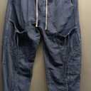 Women Baggy Barrel Jeans High Waisted Y2k Drawstring Bow Tie Cargo Jean Retro Wide Leg Ankle Denim Joggers, L