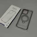 [CD Metal Ring & Invisible 360 Spin Stand] Magnetic Case for iPhone 16 Pro Max [Electroplated Shockproof Bumper ][Compatible with Mag Safe]Cover with Stand for Women Men Slim Clear, Natural Titanium