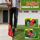 HEINPRO Cordless String Trimmer Compatible with Milwaukee M18 Battery, 12" Electric Weed Wacker, Auto Line Feed, Weed Eater Battery Powered Grass Trimmer, w/ 6 Line Spools, Red (Tool Only)