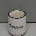 LEETOYI Porcelain Toothbrush Holder for Bathroom Vanity and Countertop, Brushing Holder Easy to Clean (White)