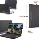Laptop Cover for HP OMEN 16 16.1"(16t-k000/ 16t-b100/16-n0797nr/16zn000/16-k0797nr/16zn000) PU Leather Detachable Cover (16.1-Gray)