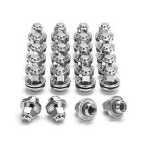 M14x1.5 OEM Lug Nuts for 2022-2026 Toyota Tundra Sequoia Stock Wheels, 24pcs Chrome 14x1.5 Lug Nuts for Tacoma 4Runner Grand Highland Land Cruiser Mirai, One Piece Mag Seat Lugnuts for Lexus LX570 (Silver)