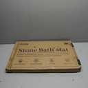 Stone Bath Mat Diatomaceous Earth Shower Mat,Quick Drying Diatomite Bath Stone Mat for Bathroom Floor -Super Absorbent,Natural, Easy to Clean(White) (1'4" x 1'11" (Rectangular))