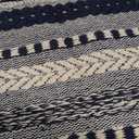 DII Braided Striped Decorative Throw Blanket, 50x60, Navy