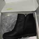 Athlefit Wedge Booties for Women with Heel Hidden Wedge Boots Comfortable Ankle Boots, Size 9.5