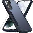 For Galaxy S21 FE 5G Case,with Screen Protector [Military Grade Drop Tested] Heavy-Duty Tough Rugged Shockproof Protective Case for Samsung Galaxy S21 FE 5G, Blue