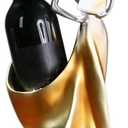 Artpaul Wine Bottle Holder Beauty Lady Statue Wine Bottle Stand Lady Wine Rack Decoration Wine Cork Holder Decor Wine Decor for Kitchen Bar (Golden)