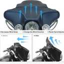6"Smoke Motorcycle Windshield Windscreen Wind Splitter Compatible with Harley Davidson Touring Street Glide Electra Glide FLHT FLHTCU Ultra Classic Glide FLHX FLHTK Tri Glide 1996-2013
