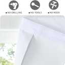 RYB HOME 100% Blackout 2 Panels Sidelight Door Curtains for Small Windows, Room Darkening Heavy Duty Vertical Door Blinds Full Privacy for Patio/Glass/Front Window, Pure White, W12 x L40