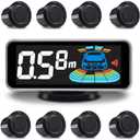 Backup Parktronic System Car Auto Vehicle Reverse with 8 Parking Sensors kit Distance Detection LCD Distance Display Sound Warning
