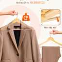 HOUSE DAY Wooden Hangers 30 Pack, Solid Wood Clothes Hangers with Non Slip Pant Bar, Heavy Duty Wooden Coat Hanger for Closet, Smooth Finish Wood Hangers for Shirts, Suits Jackets, Dress, Natural