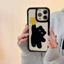 Compatible with iPhone 15 Pro Max Cat Phone Case,Cute Star Furry Phone Case,Funny Kawaii Kitty Plush Warm Fluffy Terry Texture Soft Protective Case for iPhone 15 Pro Max 6.7inch(Star Cat)