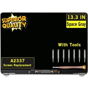 Screen Replacement for MacBook Air A2337 M1 2020 Year EMC 3598 Retina Display LCD Screen Full Assembly Complete Top Assembly 13.3" 2560x1600 (Space Gray)