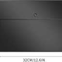 5 Pieces A4 Plastic Envelopes with Snap Closure,Filing Folders for Documents File Organizer Folders for A4 Letter Size for School Office (Black)