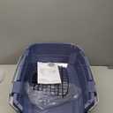 Amazon Basics 2-Door Top-Load Hard-Sided Dogs, Cats Pet Travel Carrier, Gray & Blue, 22.8"L x 15.0"W x 13.0"H