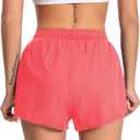 Athletic Shorts for Women Running Shorts with Liner, Quick Dry Active Workout Gym Shorts with Pockets 2.5 Inch (L)