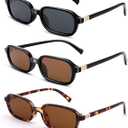 Pro Acme Small Rectangle Sunglasses for Women Men Trendy Rectangular Vintage Sun Glasses