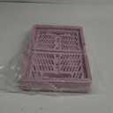 20 L Collapsible Shopping Basket, plastic basket, Basket with Handle, M (Pink)