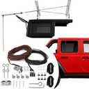 2026 Upgraded Hardtop Removal Lift Compatible with All Jeep Wrangler JK JL Models, KlenzMate Top Hoist with Safe Anti-Drop System, Easy One-Person Operation, Self-Leveling, Supports 8-16 Ft. Ceiling