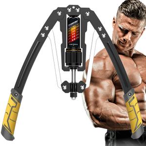 EAST MOUNT Twister Arm Exerciser - Adjustable 22-440lbs Hydraulic Power, Home Chest Expander, Shoulder Muscle Training Fitness Equipment, Arm Enhanced Exercise Strengthener. (Yellow)