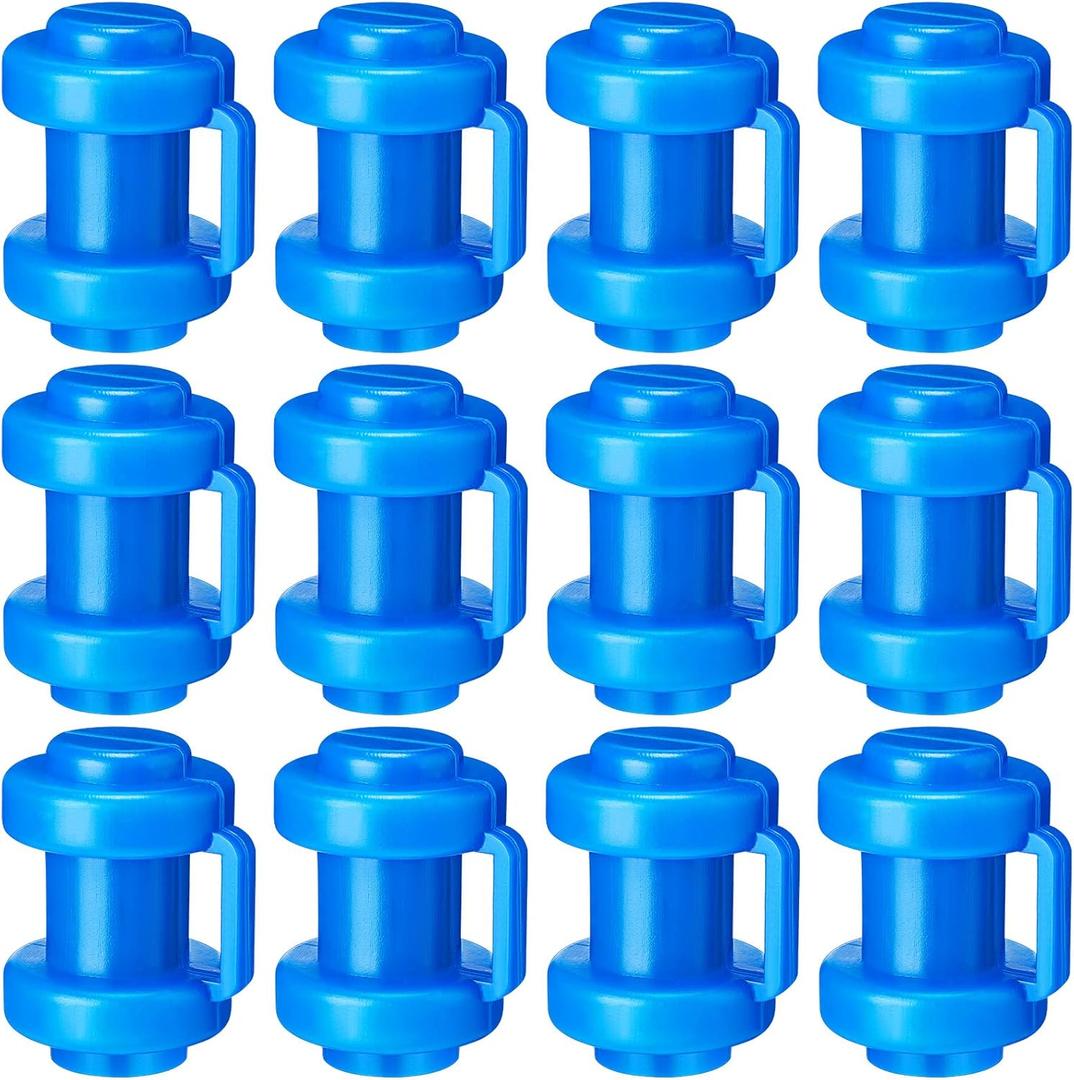 12 Pcs Trampoline Caps - 1 Inch Diameter Enclosure Net Pole Caps & Replacement Poles for Safety Accessories