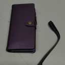 TwoHead for Samsung Galaxy S25 Wallet Case with Card Holder, Detachable Magnetic Phone Case for S25,PU Leather All-Round Protective Phone Case Wallet with Wrist Strap(6.2 in,Deep Purple)