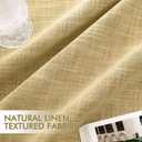 MIULEE Yellow 100% Blackout Linen Curtains 120 Inch 2 Panels Set Double Sided No Coating Pinch Pleated Back Tab Black out 10 FT Extra Long Thermal Insulated Bedroom Living Room Darkening Window Drapes