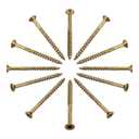 3 x 2 Inch Epoxy Coated Exterior Wood and Fence Screws #8 x 2, Torx/Star Drive,Coarse Thread, Outdoor Rust Resistant Decking Screw, Bronze, 160 Pieces