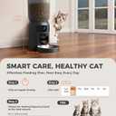 PETOCAT AI Automatic Cat Feeder with 2K HD Dual Cameras,5G&2.4G Wi-Fi 6L Cat Food Dispenser with Cats Recognition& Diet Tracking, Laser Interactive Toy & Two-Way Audio