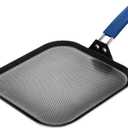 Inqibee 11 Inch Hybrid Nonstick Square Griddle Pan, Flat Square Pancake Grill Pan, Tri-Ply Stainless Steel Skillet Griddle, Oven & Dishwasher Safe, Heat-Resistant Handle Cover (Blue)