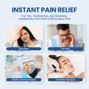 LotFancy Face Ice Pack Wrap for TMJ, Wisdom Teeth, with 4 Reusable Hot Cold Therapy Gel Packs, Pain Relief for Head, Oral and Facial Surgery, Dental Implants, Blue