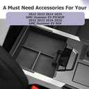 LUWU Center Console Organizer Compatible with 2022 2023 2024 2025 2026 GMC Hummer EV Accessories 2025 2026 Hummer EV Center Console Organizer Armrest Storage Box Armrest Organizer Insert Tray (Black)