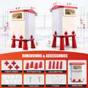 3 Gallon Heated Chicken Waterer for Winter Automatic Chicken Water Heater,Adsjustable Height Anti-Freezing Poultry Watering System with Thermostatic Control,Red,12.6 in x 8.3 inch x 8.3 in