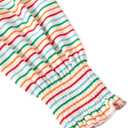 LilyCoco Womens Tunics Striped Shirt Crewneck 3/4 Sleeve T Shirts Green X-Large (XL)