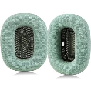 Upgraded Ear Cushions for Apple AirPods Max Headphones, Mesh Fabric Replacement Ear Pads Cover with Memory Foam and Magnet,Closer to The Original(Green)
