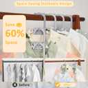 50 Pack Baby Clothes Hanger with 16 Clips, 11-15 inch Adjustable Kid Hangers, Multifunctional Children Hanger for Girl Boy Toddler Kids Child(Grey)