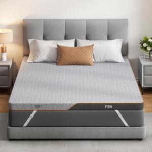 Amada Firm Mattress Topper Queen-Dual Firmness, 3" Bed Topper with Extra Firm & Firm Zones, Dual Sided High-Density Memory Foam Mattress Pad for Back Pain, Non-Slip & Removable Cover, 60"80"