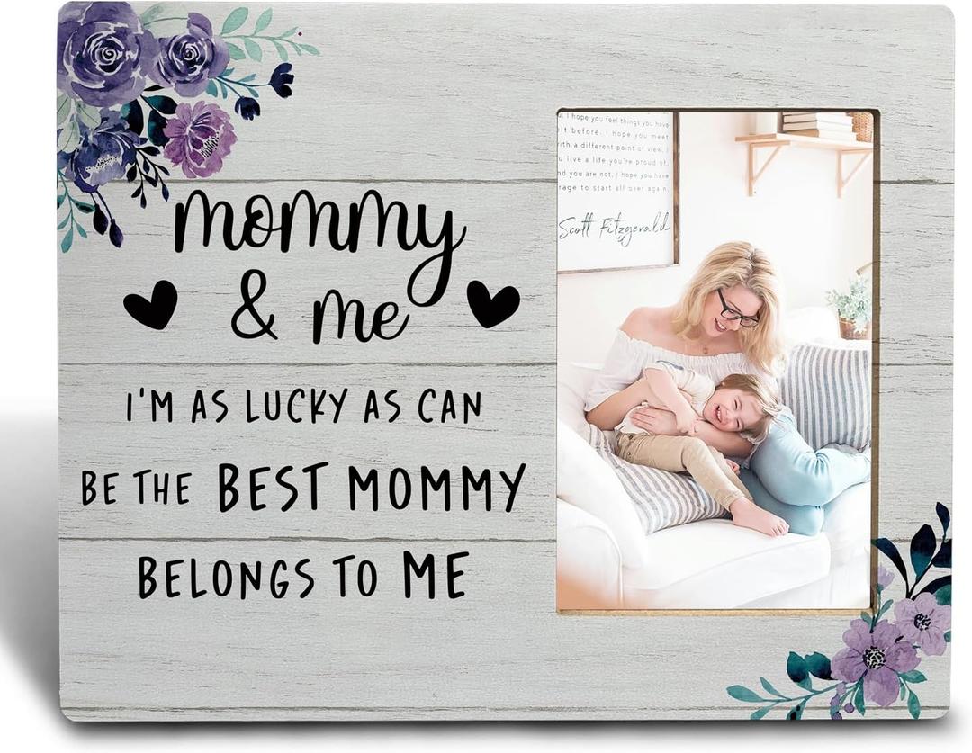 Mommy and Me Picture Frame - Mom Picture Frame from Daughter Son, Mommy and Me Gift, Mother's Gifts from Daughters Sons, Mom Birthday Gifts, 4x6 Photo Frame