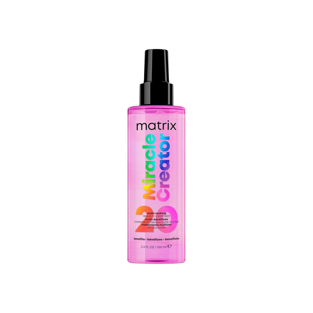 Matrix Miracle Creator Leave-In Conditioner Spray - Heat Protectant, Anti-Frizz, Moisturizing & Detangling, For Damaged Hair, Sulfate Free (3.4 Fl Oz (Pack of 1))