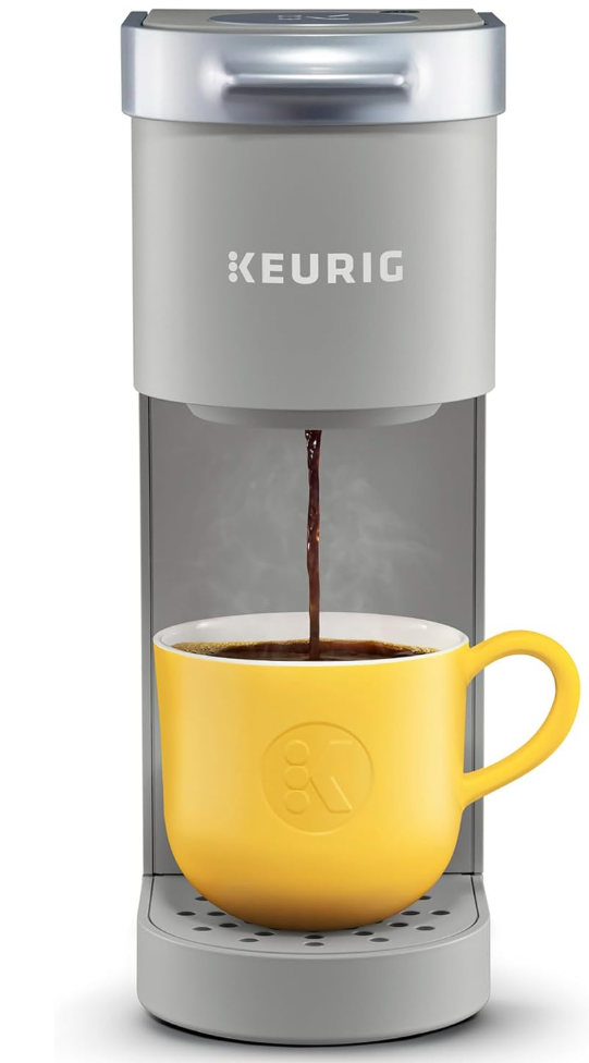  Keurig K-Mini Single Serve K-Cup Pod Coffee Maker, 6 to 12oz Brew size, with Cord Storage, Perfect for Small Spaces, Studio Gray