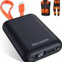 7.4V 5V 20,000mAh Heated Vest Battery Pack, Battery Pack for Heated Vest Compatible with ORORO, for TODWARM, for XINSONYUELL, for Weamest, Power Bank with Built-in USB-C Cable (No for Venustas)